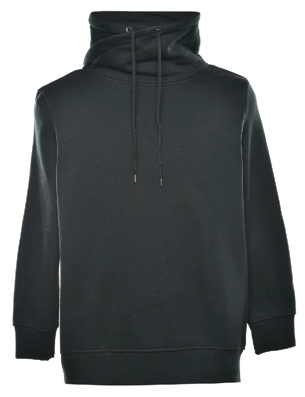 Black Plain Sweatshirt - M