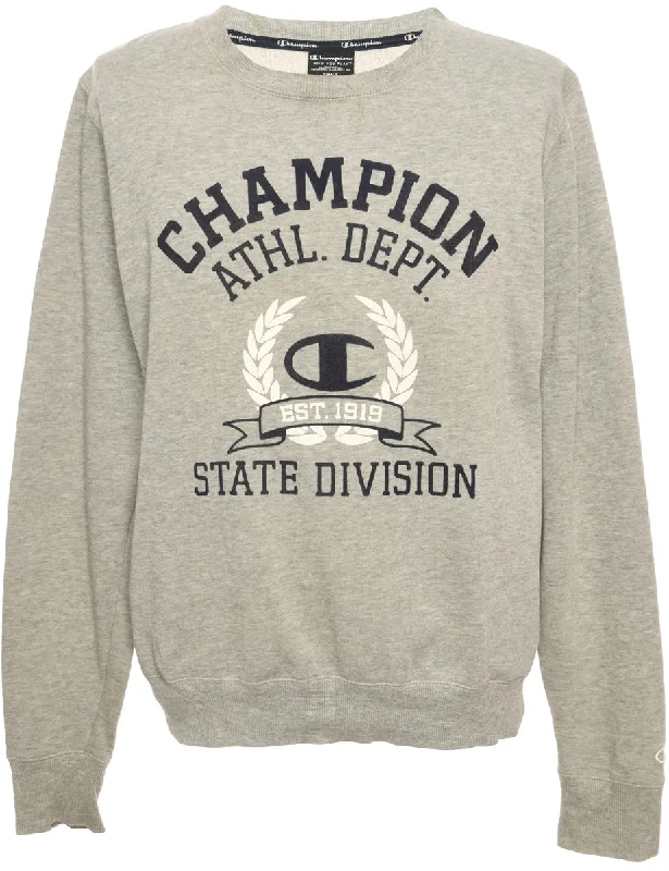 Grey Champion Printed Sweatshirt - S