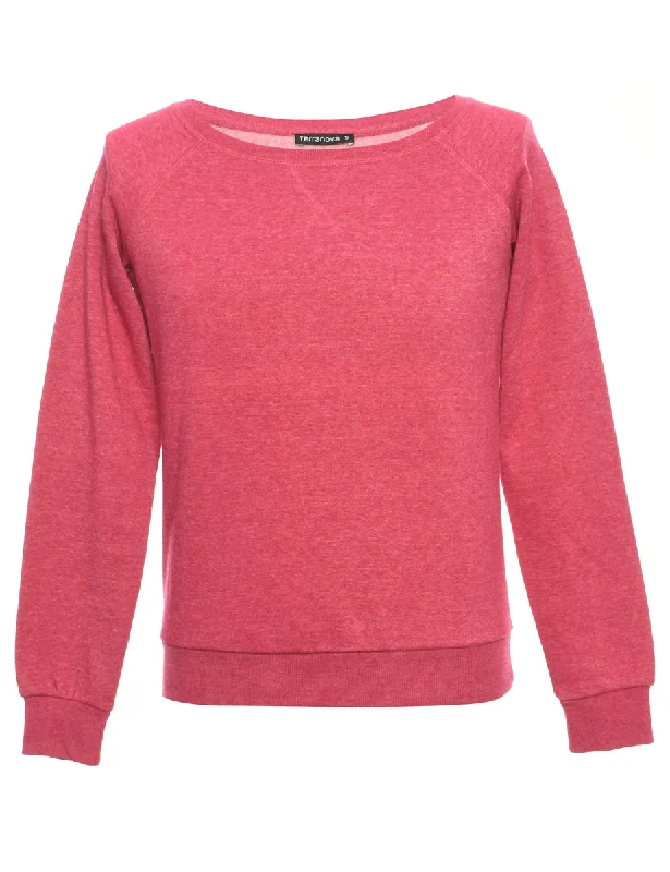 Pink Plain Sweatshirt - S