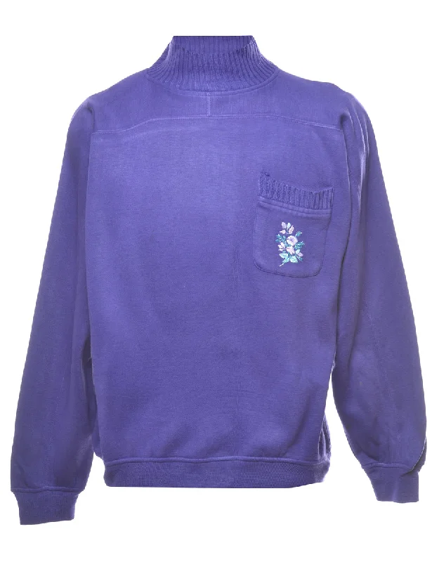 Purple Plain Sweatshirt - M