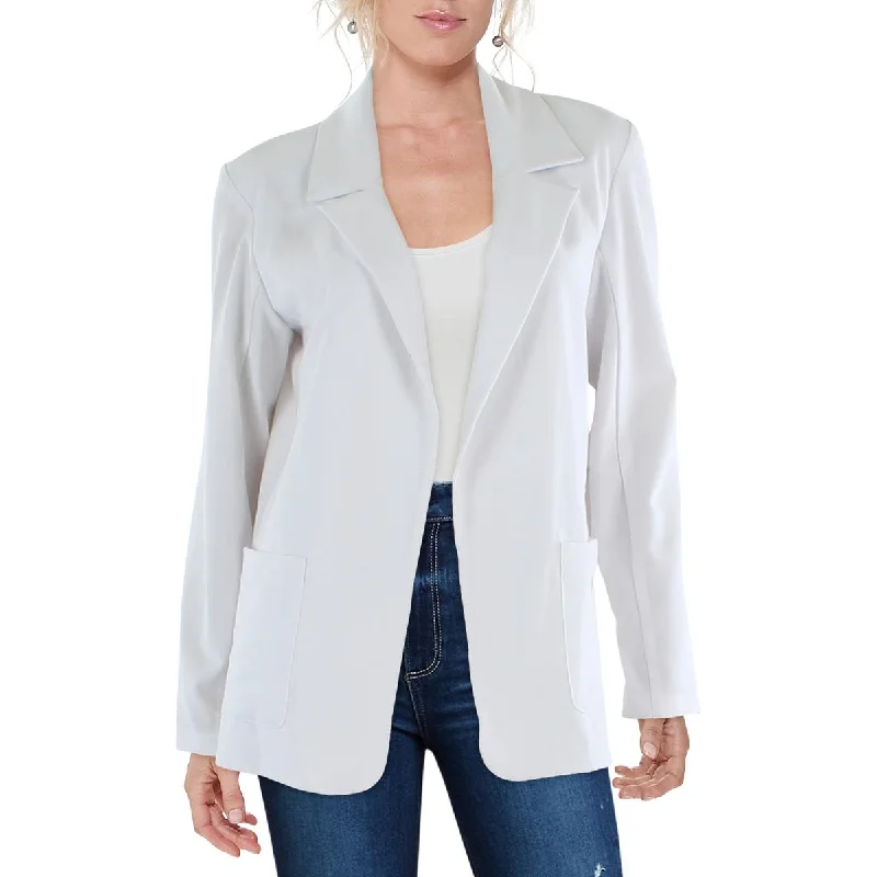 Aqua Womens Notch Collar Oversized Open-Front Blazer