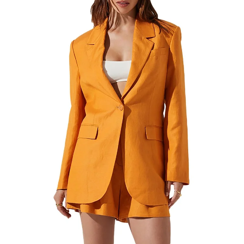 ASTR the Label Womens Suit Separate Business One-Button Blazer