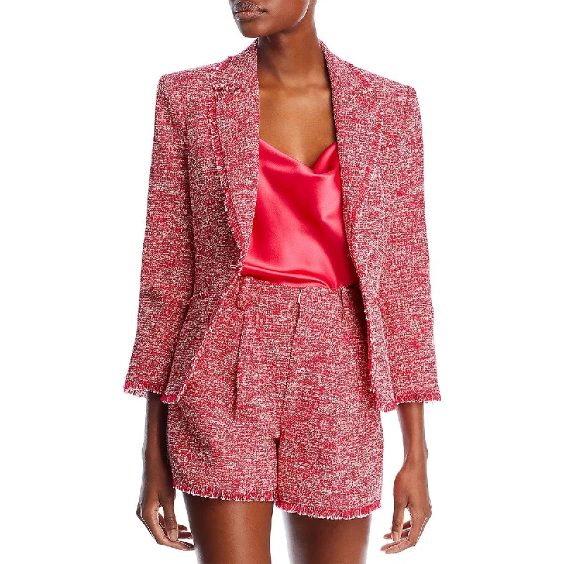 Cinq a Sept Womens Katrice Tweed Trendy One-Button Blazer