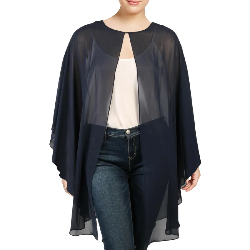 SLNY Womens Chiffon Sheer Topper Jacket