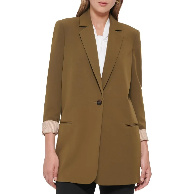 Tommy Hilfiger Womens Business Career One-Button Blazer