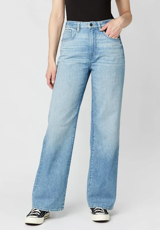 High Rise Wide Leg Addie Women's Jeans in Blue - BL15793