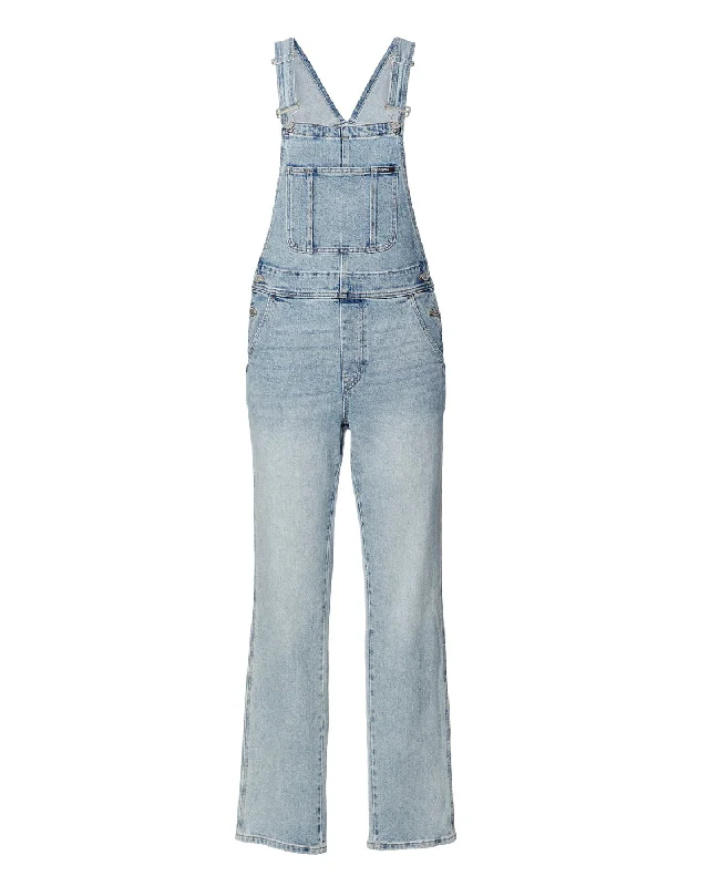 Straight Leg Hailey Women's Overalls in Light Blue - BL15838