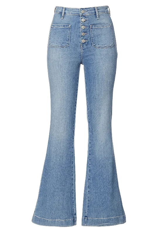 High Rise Flare Joplin Women's Jeans in Sanded Wash - BL15821