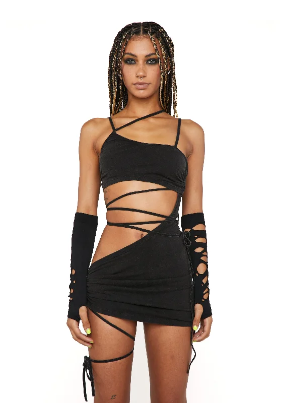 Compression Strappy Mini Dress