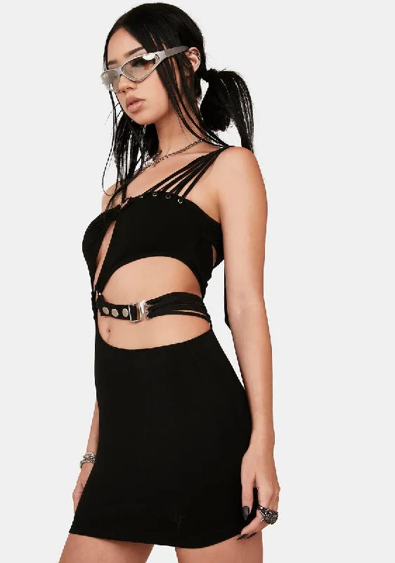 Distortion Strappy Mini Dress