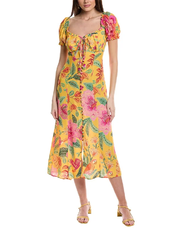 FARM Rio Macaw Bloom Midi Dress