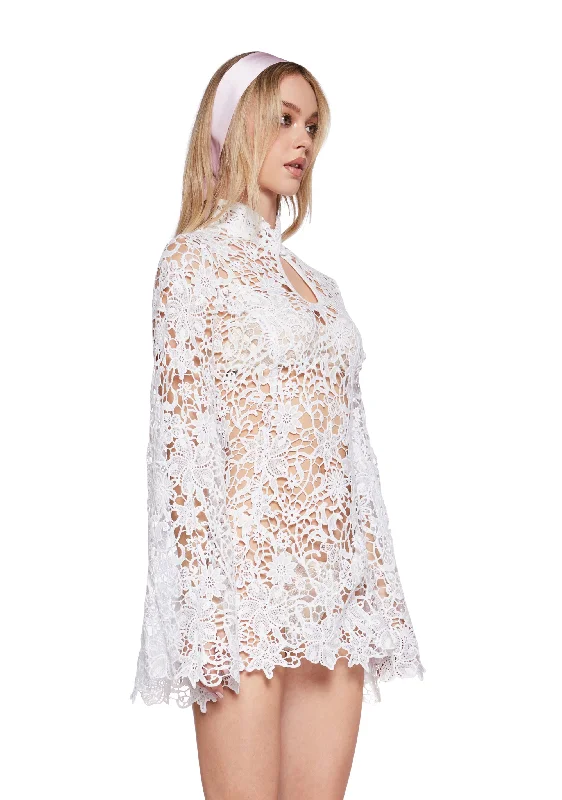 Groovy Kind Mini Dress - White