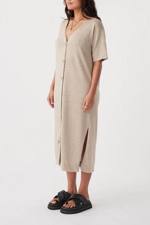 Julia Midi Dress - Taupe