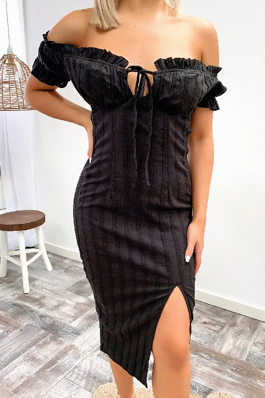 Maisie Midi Dress - Black