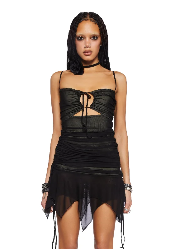 Heartfelt Horizon Mini Dress - Black