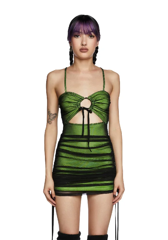 More Than Friends Mini Dress - Green