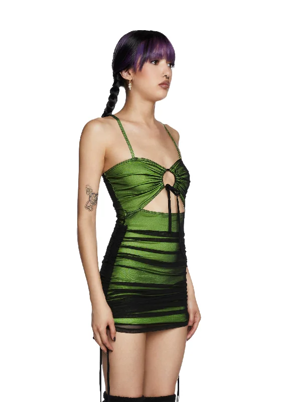 More Than Friends Mini Dress - Green