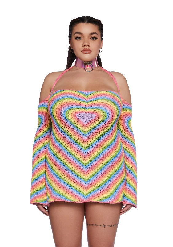 Plus Dancing In Colors Mini Dress