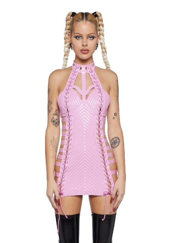 Rude Awakening Mini Dress - Pink