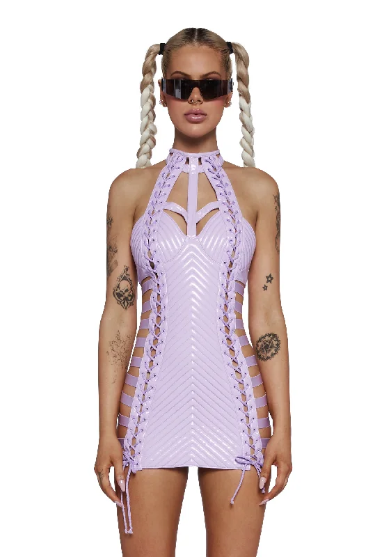 Rude Awakening Mini Dress - Purple