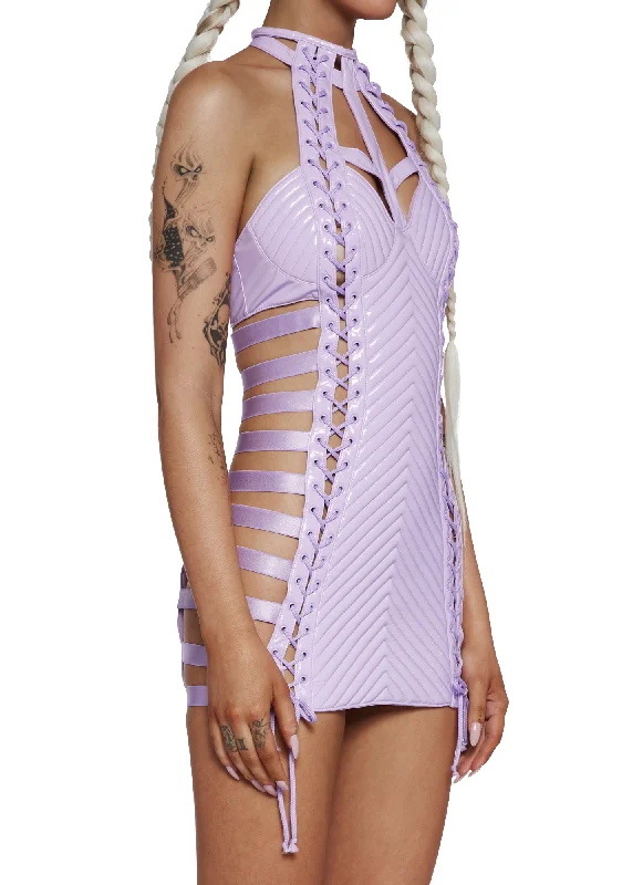 Rude Awakening Mini Dress - Purple