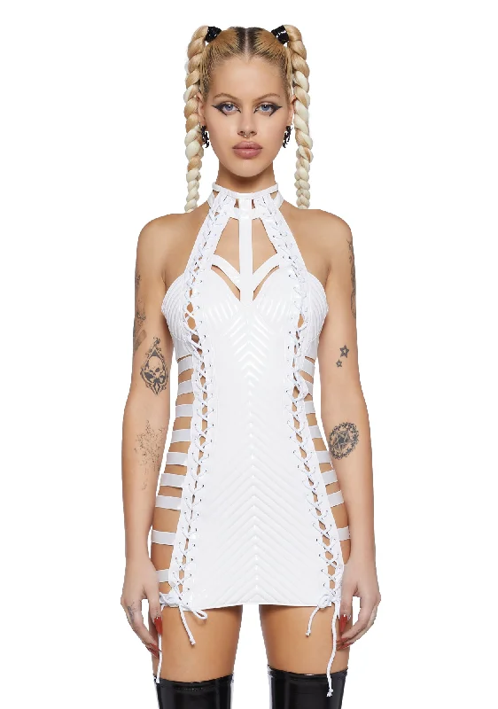 Rude Awakening Mini Dress - White