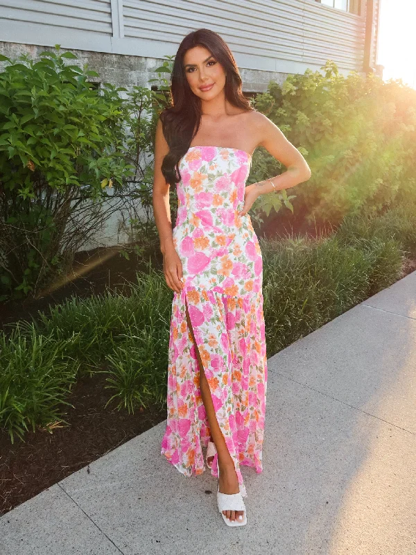 Flora Asymmetrical Maxi Dress