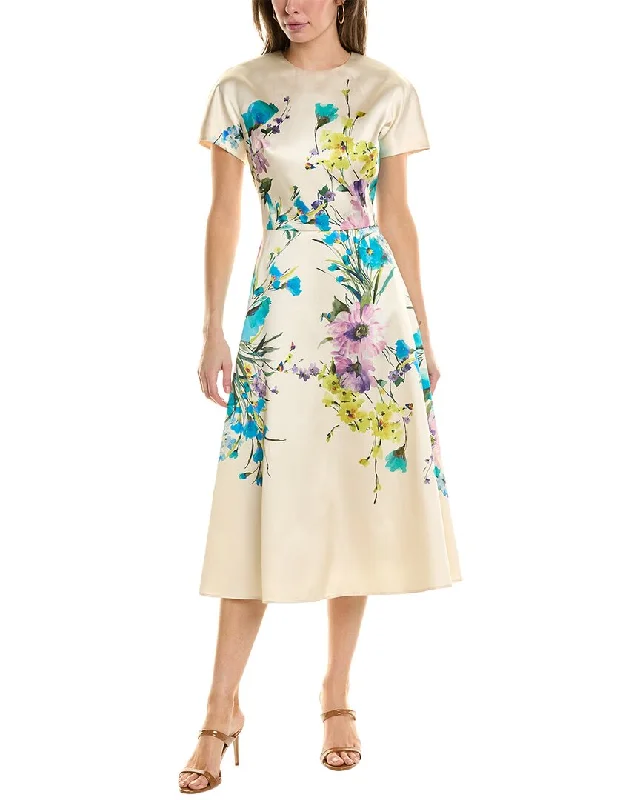 Teri Jon by Rickie Freeman Mikado Midi Dress