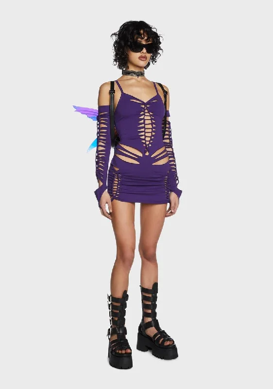 Violet Spellbound Smiles Mini Dress