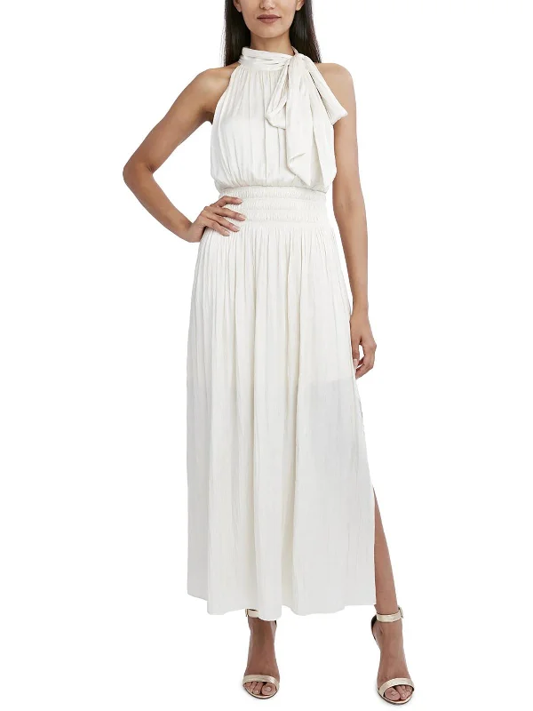 Womens Boho Maxi Halter Dress