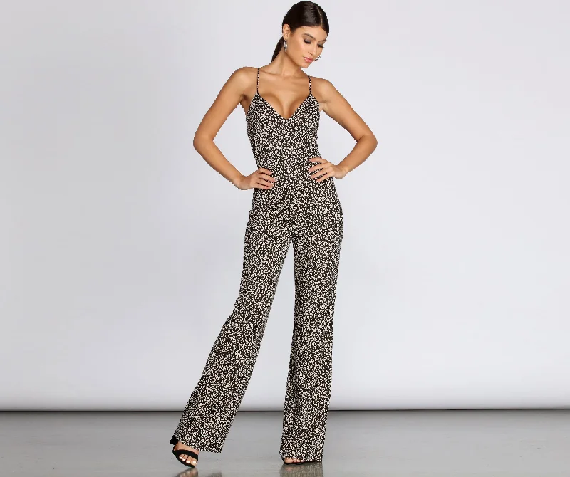 Sassy Stunner Leopard Print Jumpsuit