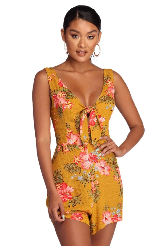 Tropical Floral Escape Romper