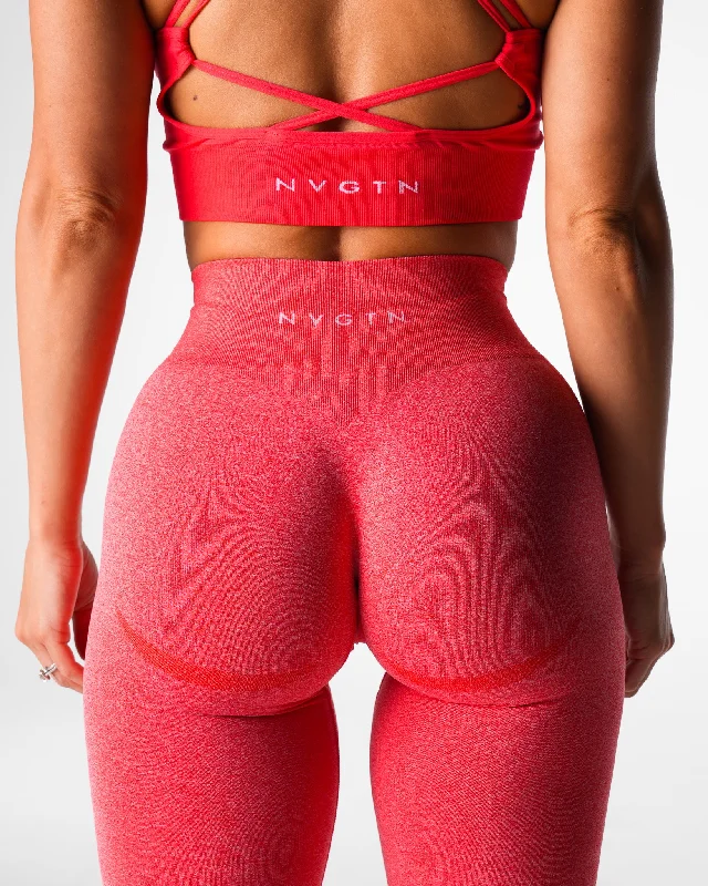 Candy Apple Mid Rise Contour Seamless Leggings