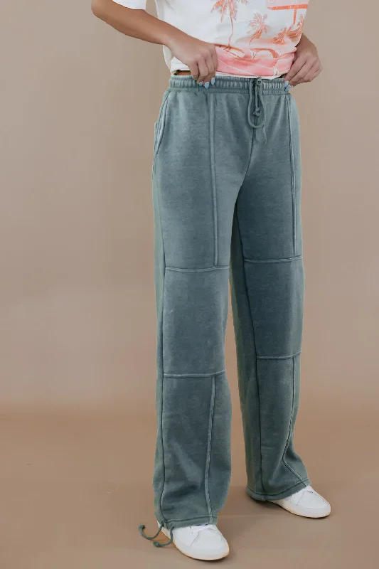 Lounge Wide Leg Sweatpants, Green