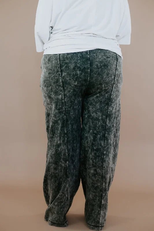 Kicking Back Acid Wash Sweatpant, Black Acid Wash