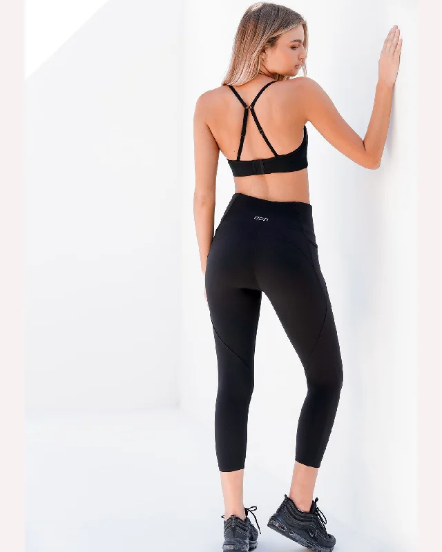 Lorna Jane Amy Phone Pocket Tech Ankle Biter Legging - Black