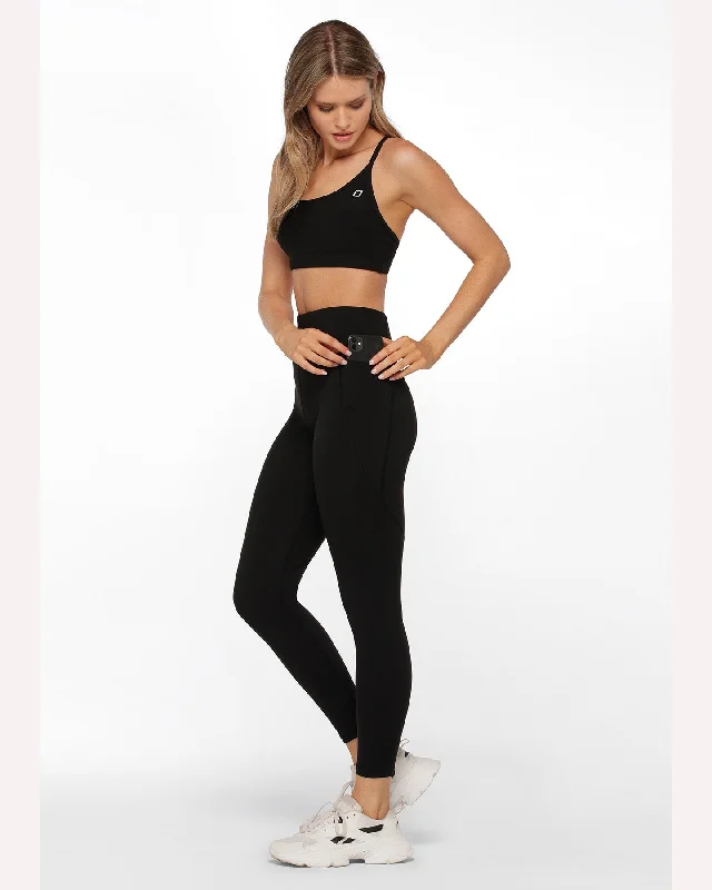 Lorna Jane Amy Phone Pocket Full Length Tech Leggings - Black