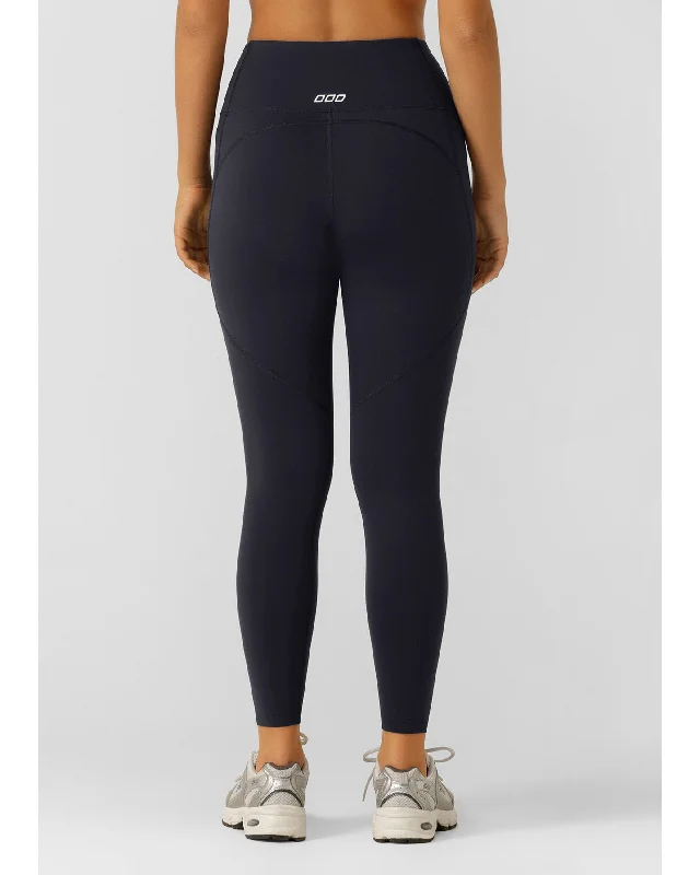 Lorna Jane Amy Thermal Phone Pocket Full Length  Leggings - Midnight Blue