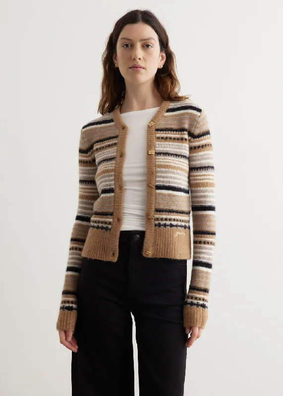 Soft Wool Stripe Cardigan