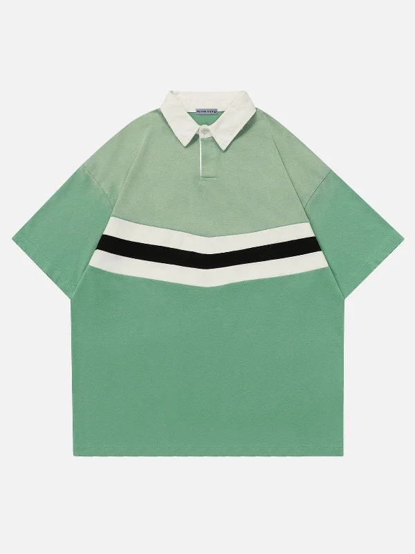 Aelfric Eden Stripe Washed Polo Tee