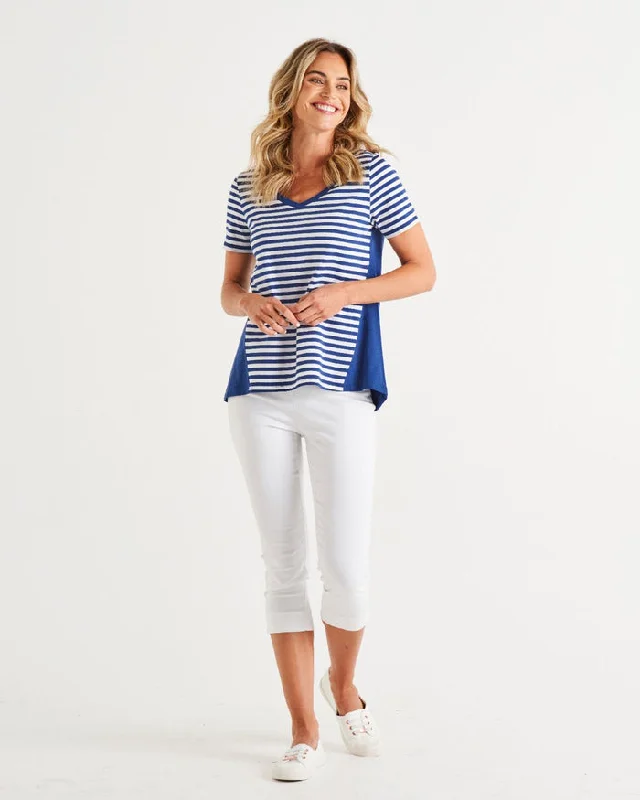 Betty Basics Luella Tee Ocean Stripe