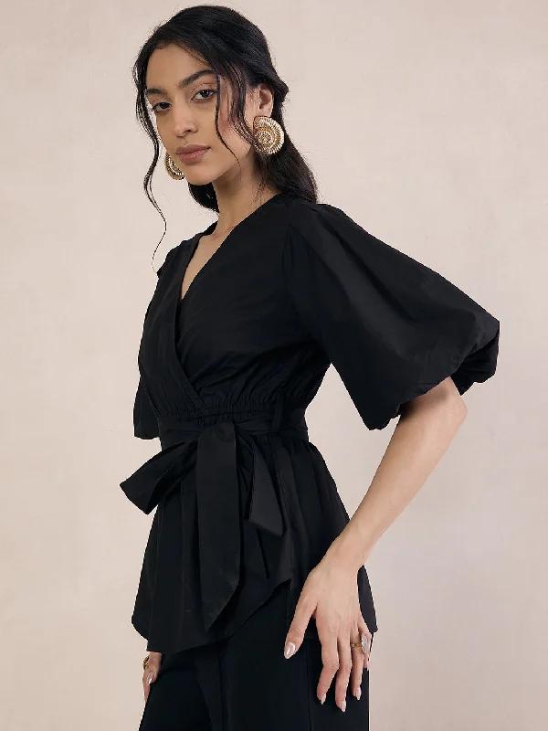 black-poplin-wrap-top-ff-5288