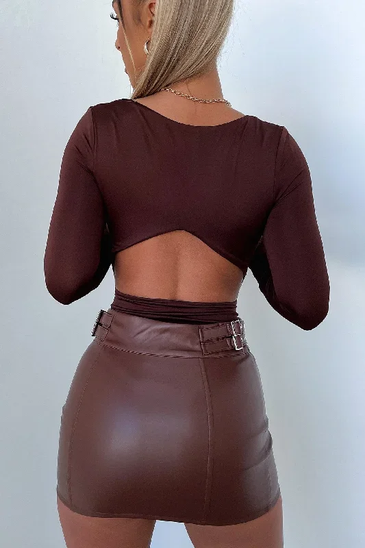 cecilia-mini-skirt-brown-pu-1