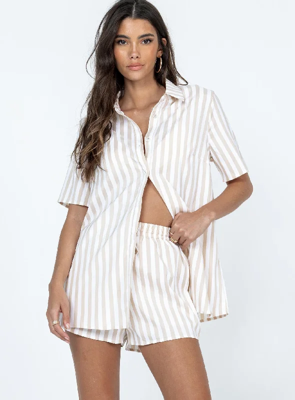 chloe-short-sleeve-set-beige-stripe