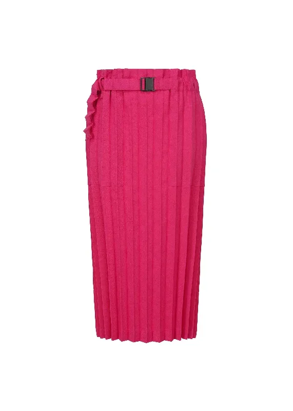 COLOR PLEATS BOTTOM SKIRT