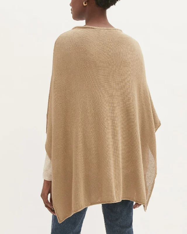 cotton-blend-knitted-poncho-beige