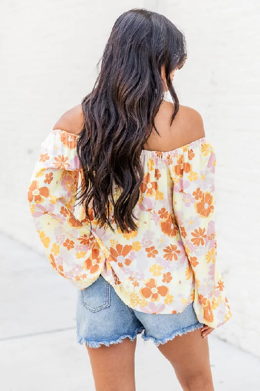 find-my-way-yellow-multi-floral-off-the-shoulder-blouse