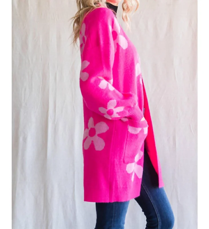 flower-print-knit-cardigan-in-pink