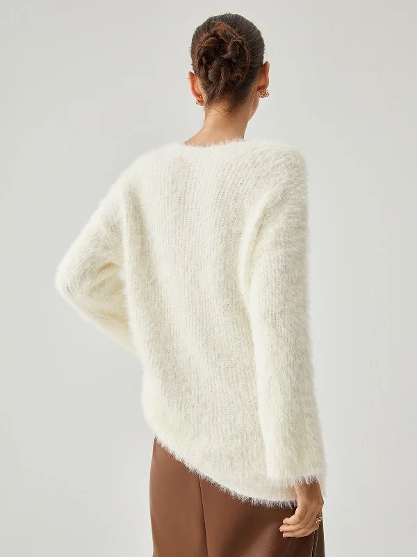 fluffy-v-neck-criss-cross-sweater