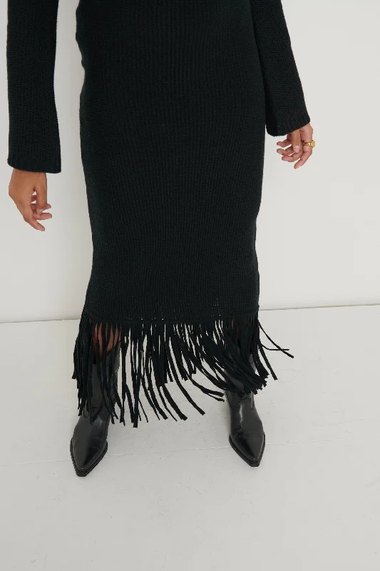 francoise-fringed-knit-maxi-dress-black